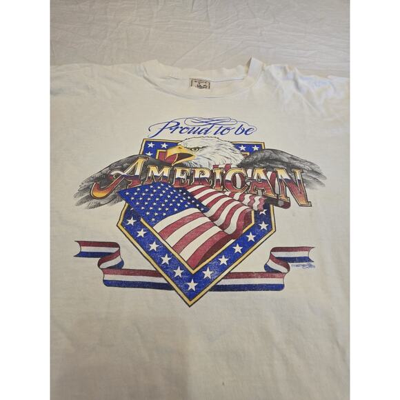 Proud To Be An American 1997 Single Stitch Men's Size Xl Short Sleeve T-Shirt - Picture 1 of 5